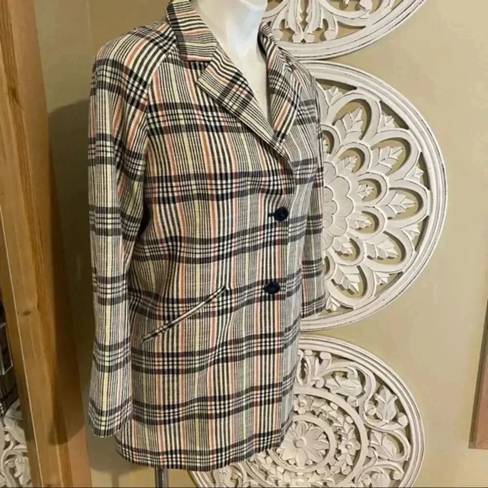 Zara Girls plaid blazer NEW